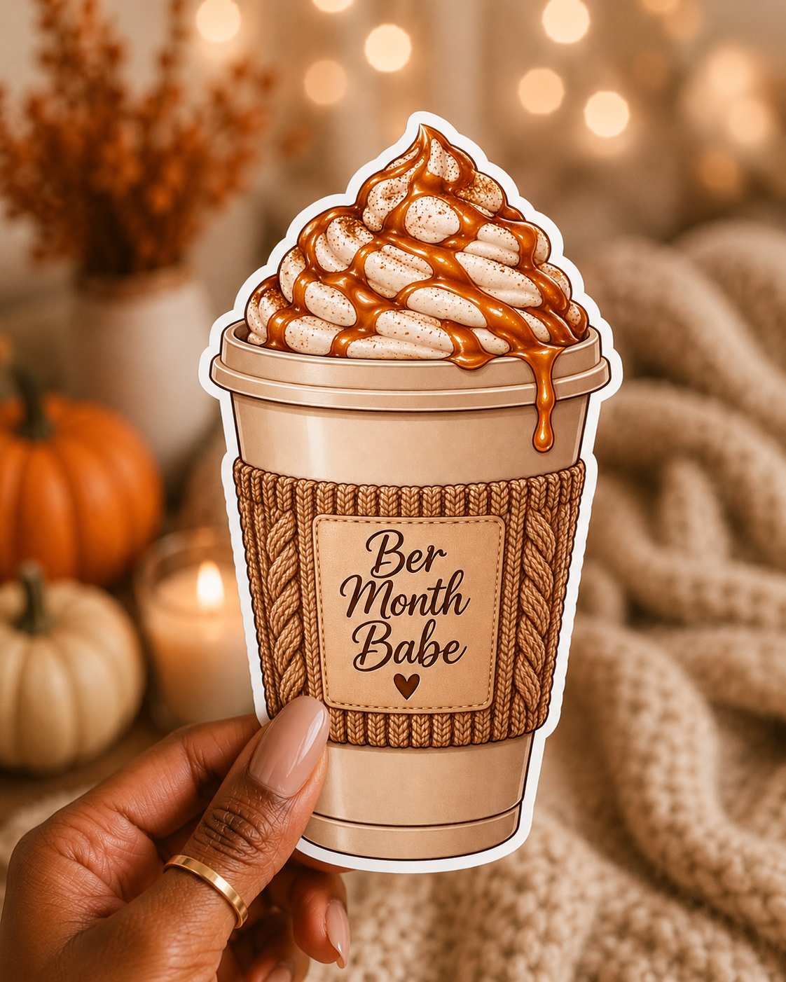 Ber Month Latte Sticker