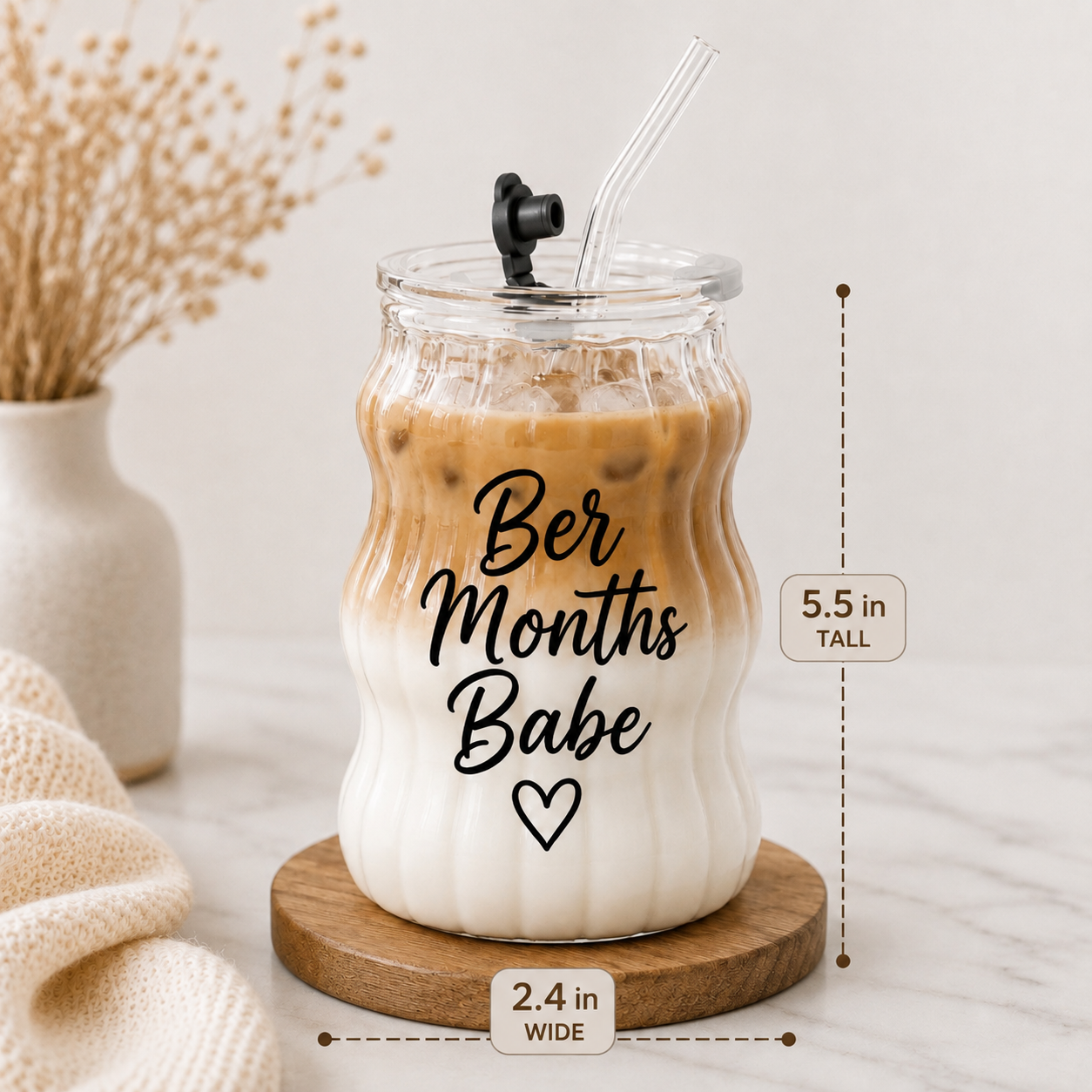 Ber Months Babe Glass Cup