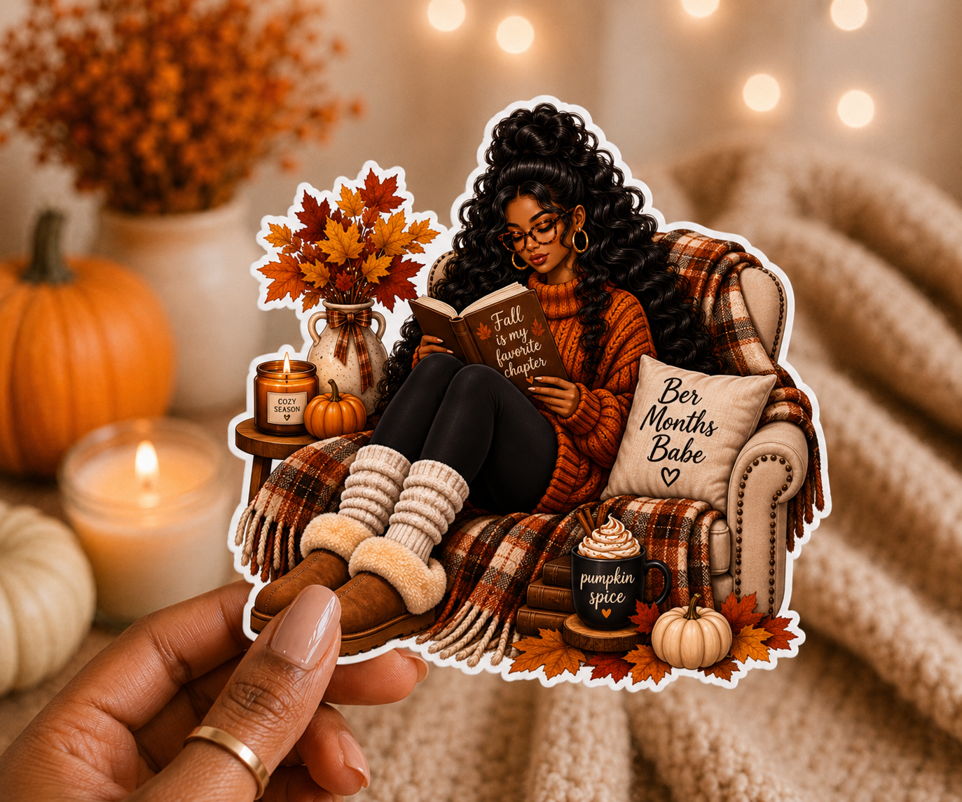 Cozy Book Lover Sticker