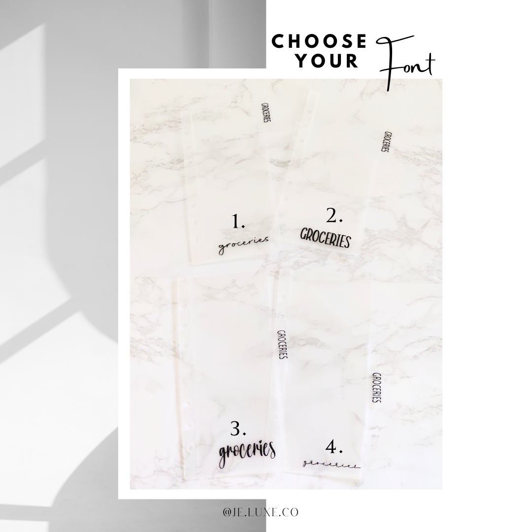 A6 Frosted Matte Vertical Tabbed Cash Envelopes image 2