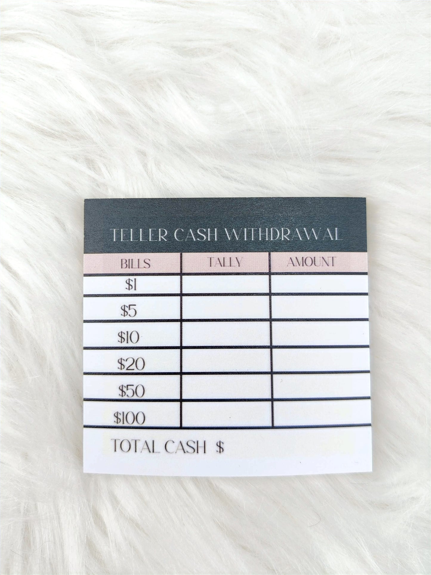 Affluence Teller Cash Withdrawal Slips image 1