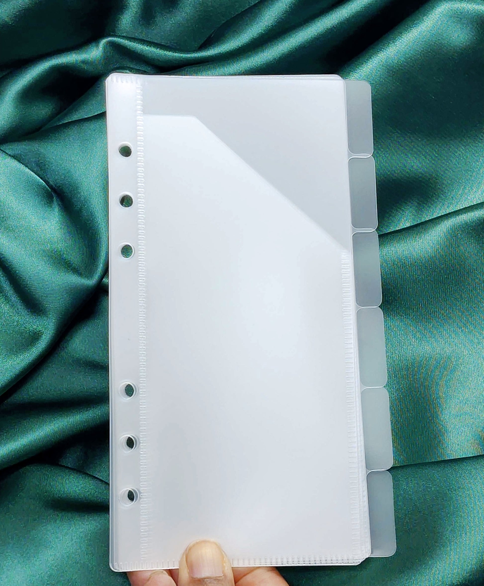 A6 Frosted Matte Vertical Tabbed Pocket Cash Envelopes - Blank image 0