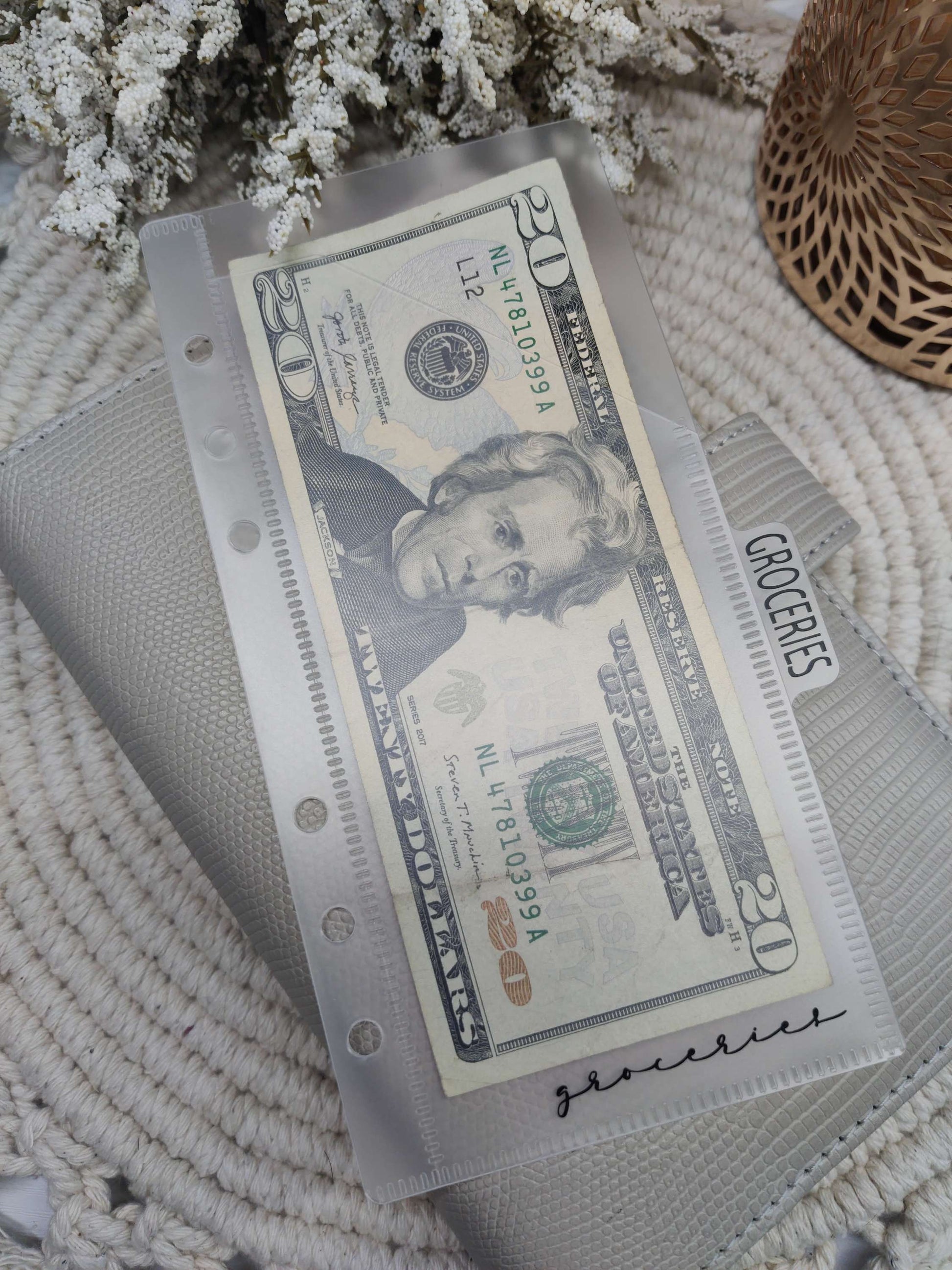 A6 Frosted Matte Vertical Tabbed Cash Envelopes image 6