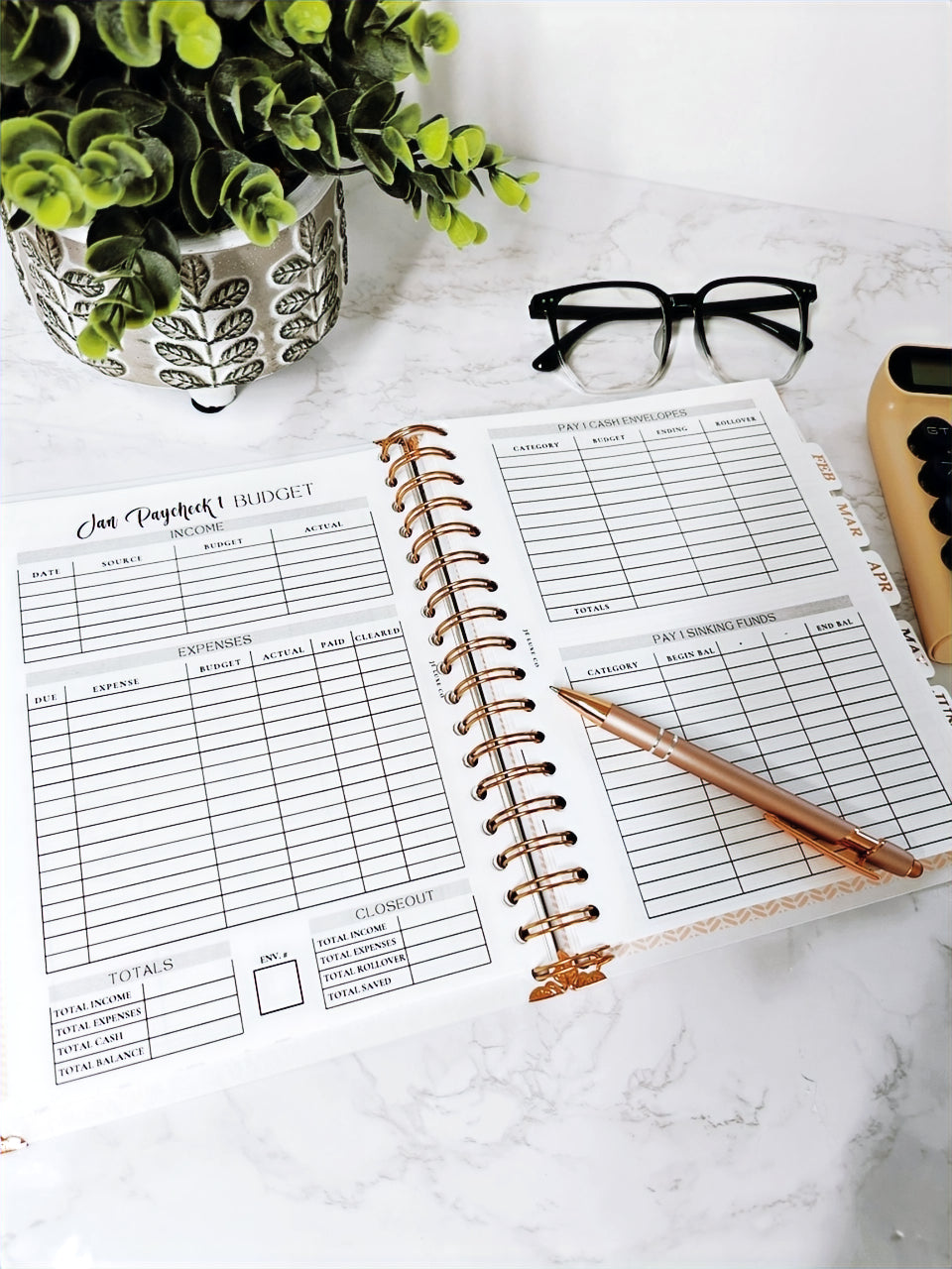 A5 Semi-Monthly Paycheck Budgeting Planner Inserts image 5