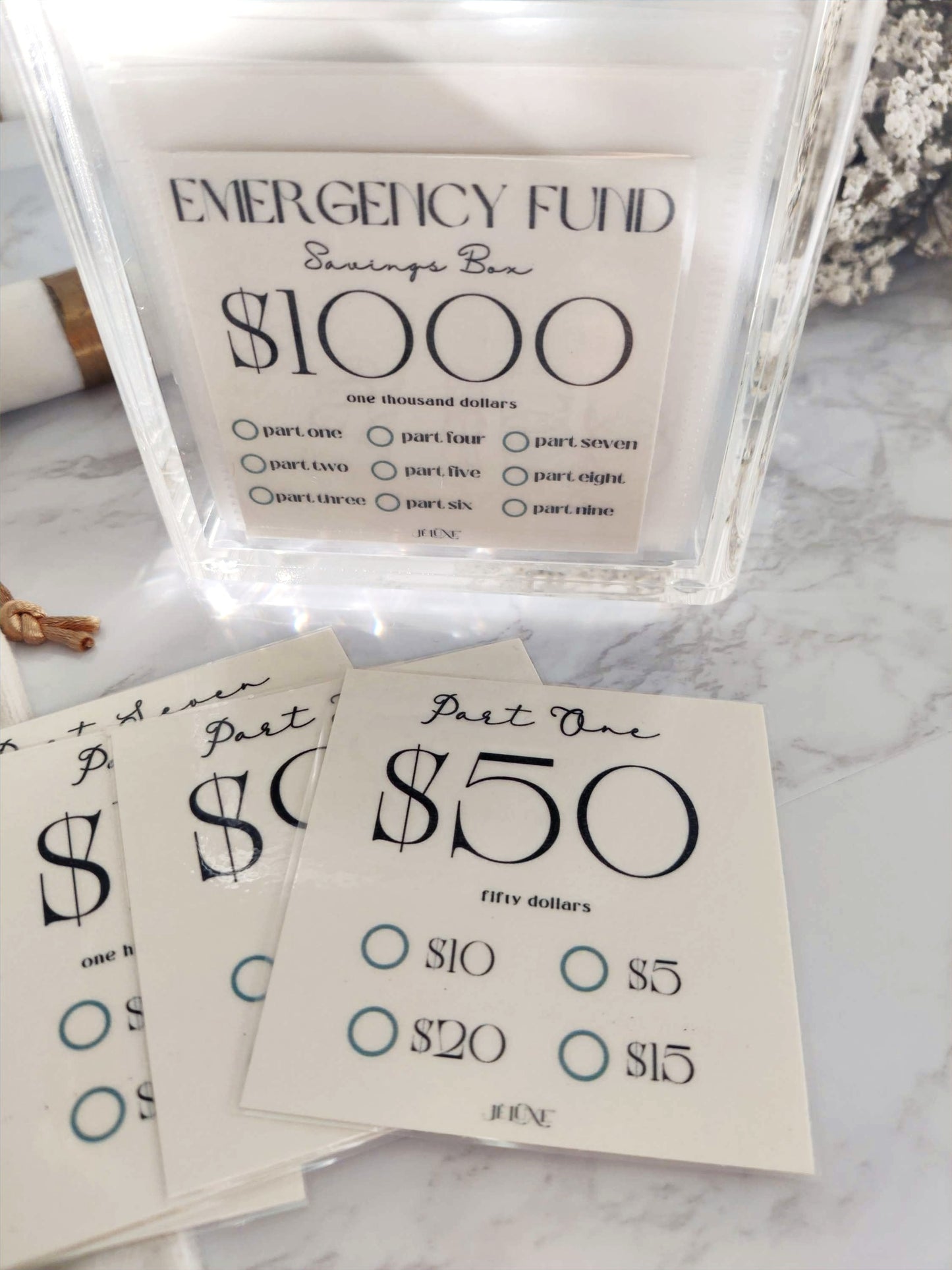 $1000 Emergency Fund Savings Box image 1