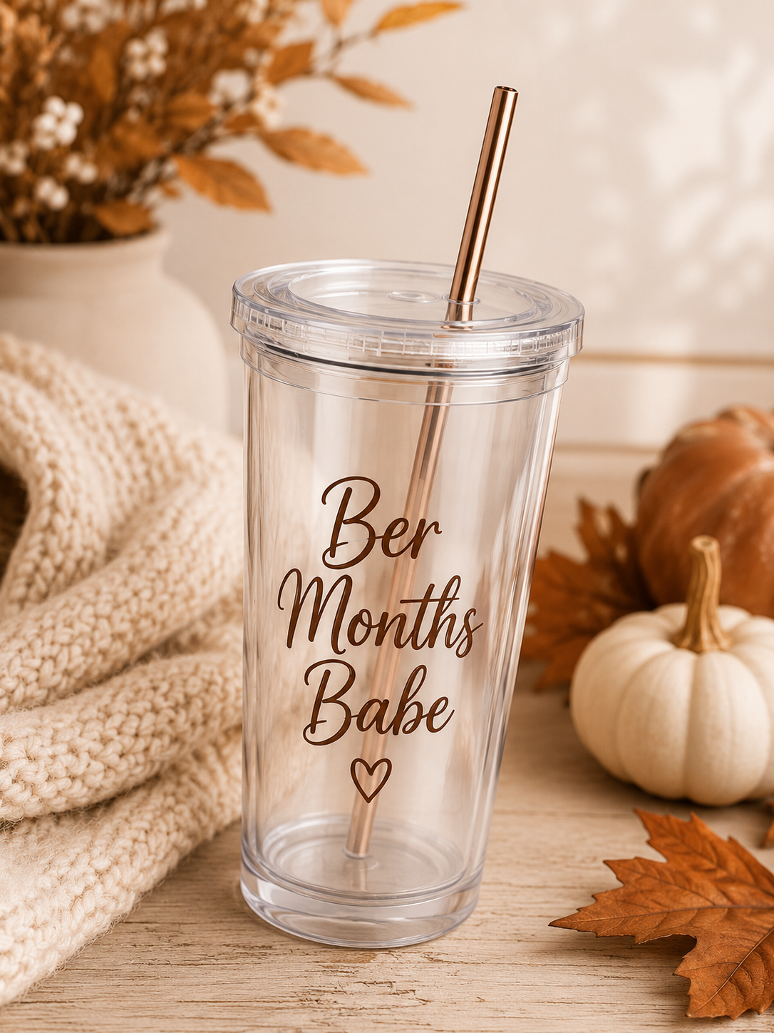 Ber Months Babe Plastic Tumbler