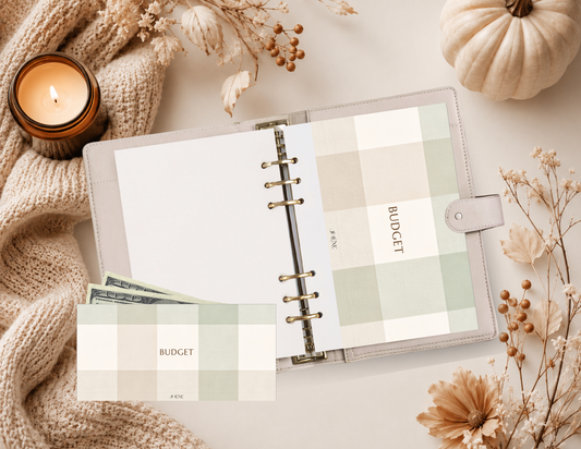 Plaid Pastels Cash Envelope