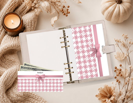 Houndstooth Macaroon Cash Envelope