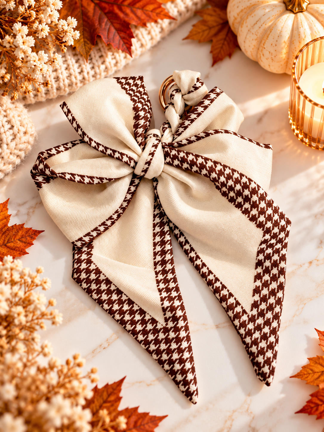 Houndstooth Bow Charm
