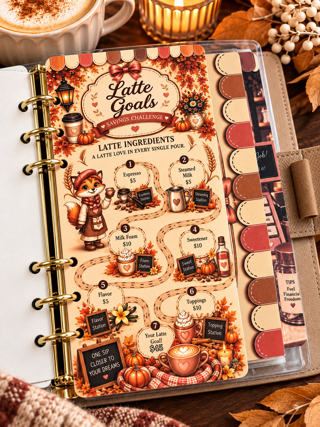 Cozy Cash Cafe Savings Challenge