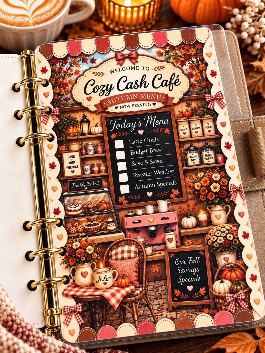Cozy Cash Cafe Savings Challenge