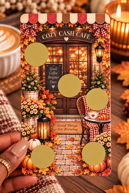 Cozy Cash Cafe Scratch-Off Savings Challenge