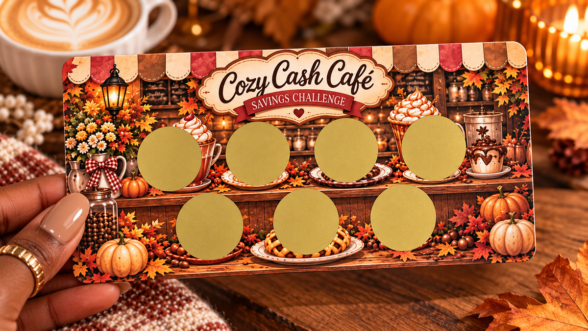 Cozy Cash Cafe Scratch-Off Savings Challenge