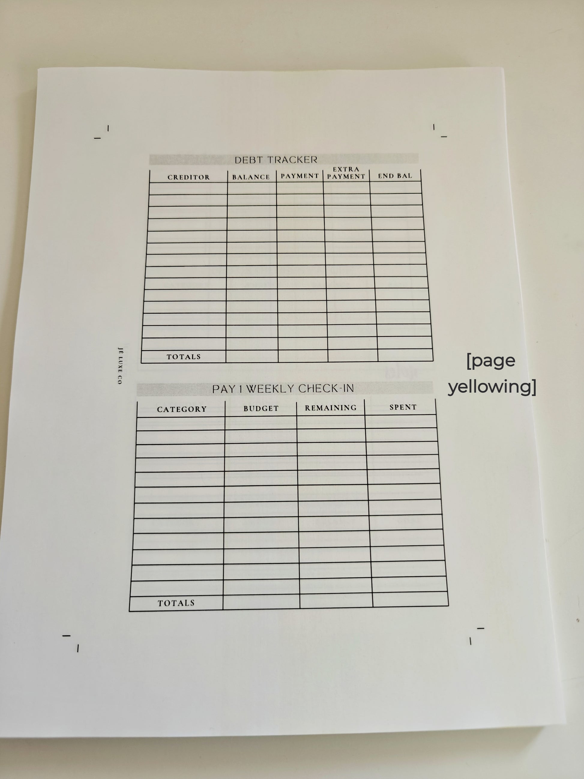 Oops A5 Semi-Monthly Paycheck Budgeting Planner Inserts image 0