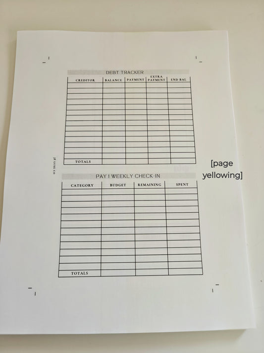 Oops A5 Semi-Monthly Paycheck Budgeting Planner Inserts image 0