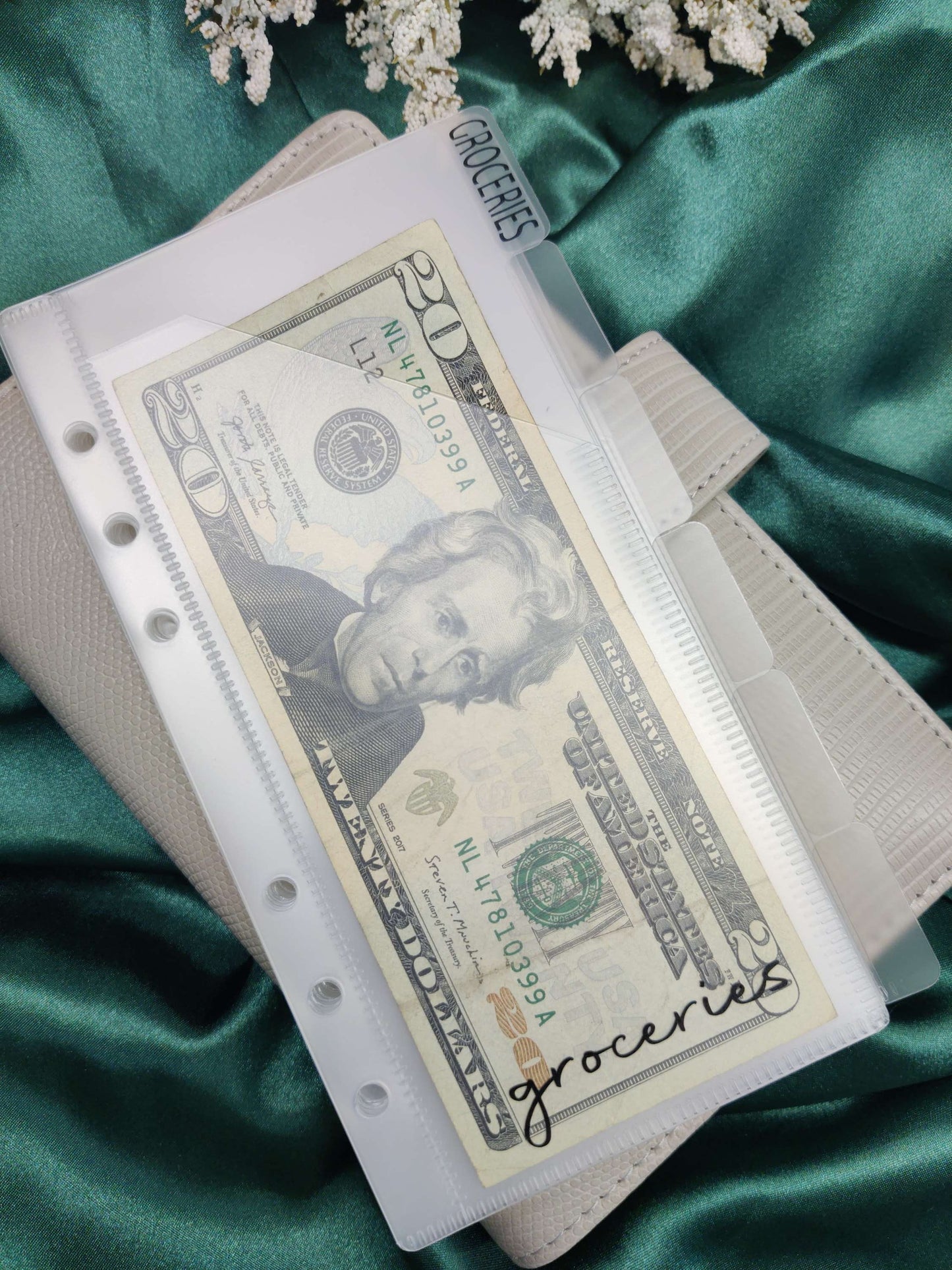 A6 Frosted Matte Vertical Tabbed Cash Envelopes image 3