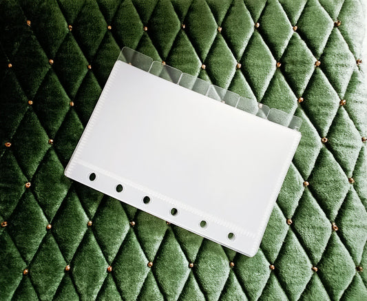 A7 Frosted Matte Tabbed Cash Envelopes - Blank