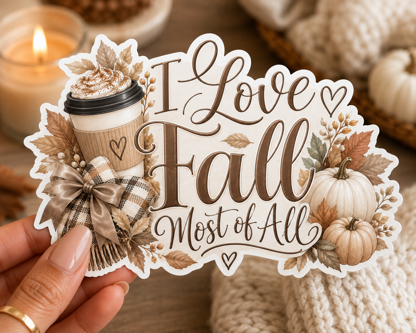 I Love Fall Sticker