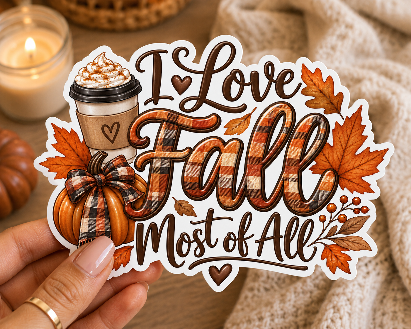 I Love Fall Sticker